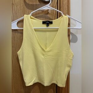 Lulus yellow basic crop top